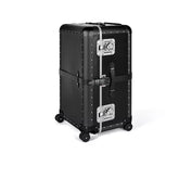FPM X GLOBE TROTTER: BANK CENTENARY TRUNK ON WHEELS VULCANIZED FIBER BLACK - Collaborations | 